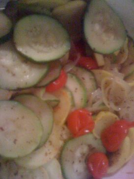 Squash Zucchini Onion Garlic Bake