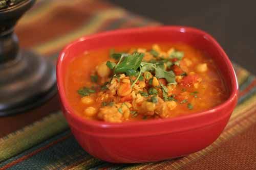 Moroccan Chickpea Stew with Chicken & Lentils