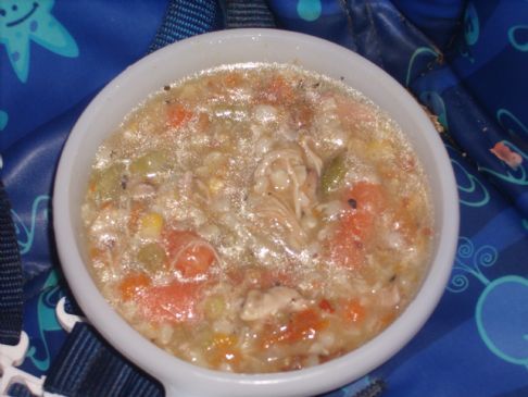 chicken and brown rice soup