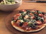 Thin Crust Spinach Pizza