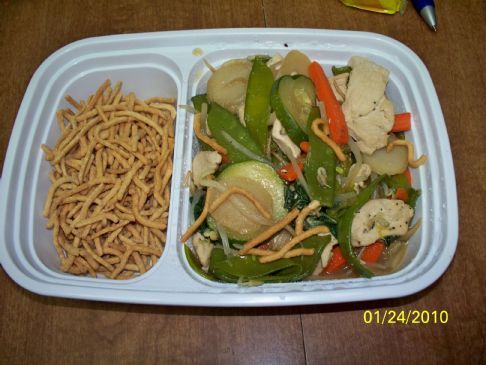 chinese chicken w/vegetable - chow mein or chop suey