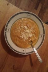 creamy roasted carrot sweet potato and garlic soup