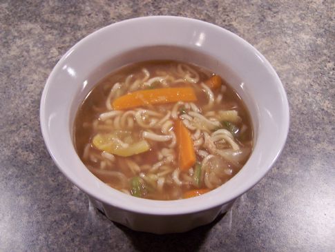 Asian Chicken & Vegetable Soup with Noodles