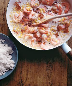 Creamy Shrimp with Corn & Bacon