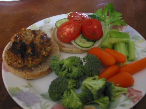 Gingery Lentil Turkey Burgers