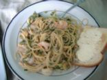 Shrimp and Goat Cheese Spaghetti