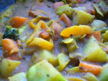 Coconut curry chicken with sweet potato