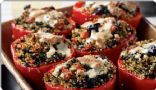 Quinoa-Stuffed Red Bell Peppers