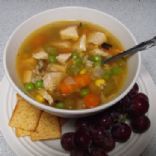 Chicken and Roasted Vegetable Soup