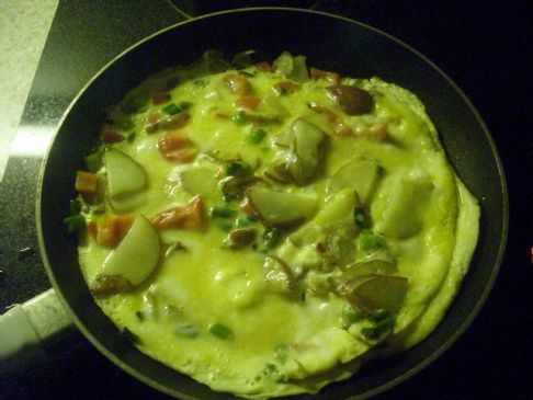 Red Potato, Bell Pepper, Tomato, Mushroom, Veggie Omelet