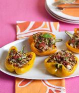 Orzo & Beef Stuffed Peppers