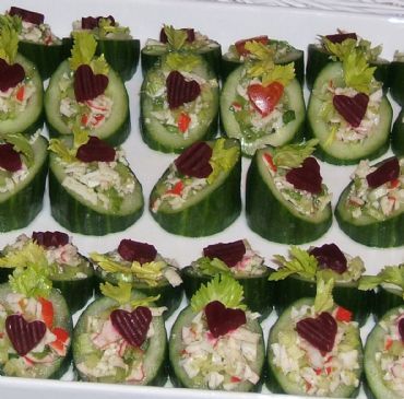 Valentine Cucumber Cups