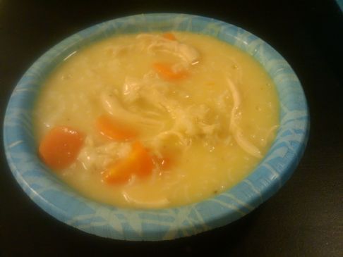 Slow Cooker Lemon Chicken Rice Soup