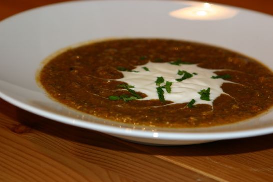 Spinach Mint Lentil Soup