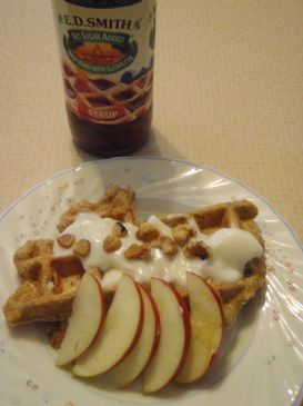 Whole Wheat Apple  Waffles made with Stevia