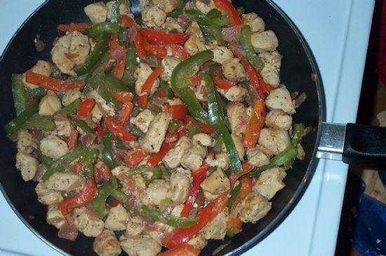 Spicy Lemon-Lime Chicken Fajita Filling