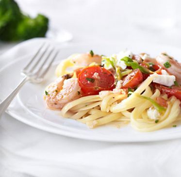 Skillet Shrimp with Tomatoes and Feta