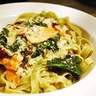 Salmon and Spinach Shirataki Fettuccine