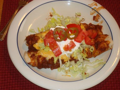 Leftover Chicken Enchiladas