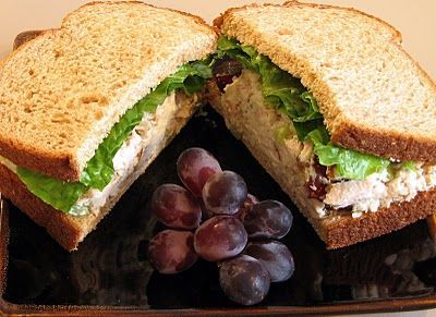 Carol's Chicken Mushroom Grape Salad with Walnuts