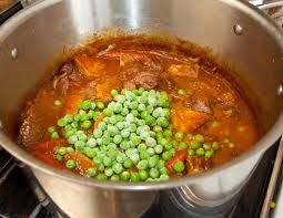 peas and lamb ( basilla and rice )