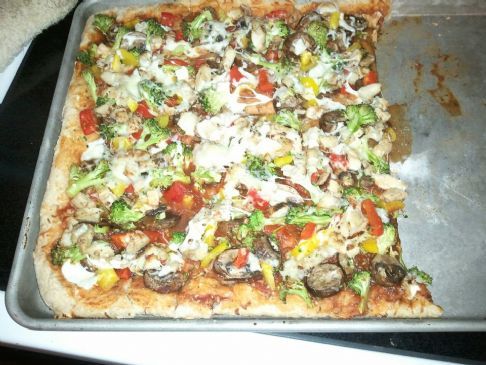 Pizza - Whole Wheat Crust with veggies & chicken