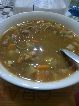 Black Lentil and Vegetable Soup