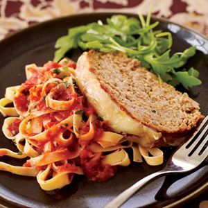 Cheese-topped meatloaf