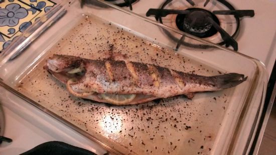 Baked Branzino w/Lemons