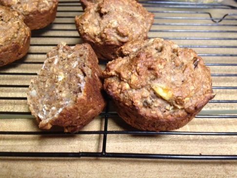 banana oat fruit & nut muffins