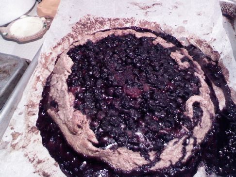 Blueberry and Blackberry Galette with Cornmeal Crust