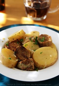 Dublin Coddle with Vegan Irish Sausage