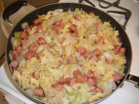 Cabbage Noodles and Sausage Recipe | SparkRecipes