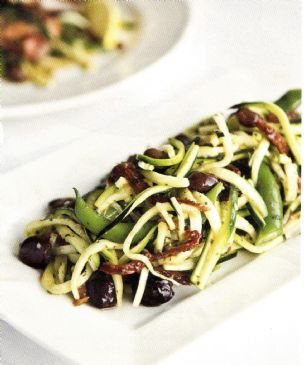 Flat Bean & Raw Zucchini Salad with Mint Dressing