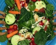Grilled Chicken Strawberry Spinach Salad
