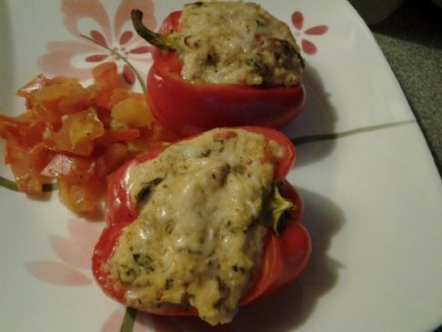 Polenta Stuffed Bell Peppers