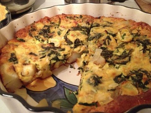 Potato and Spinach Quiche