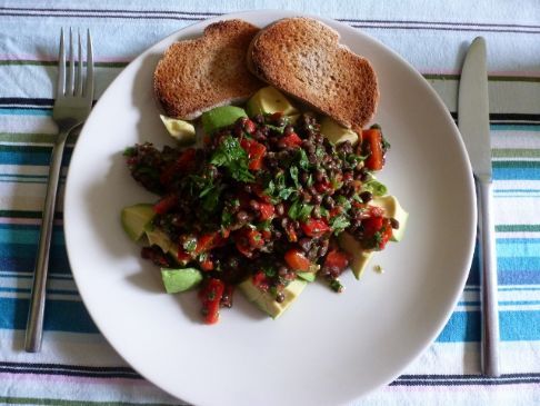 Puy Lentil salad with ginger and lime vinaigrette