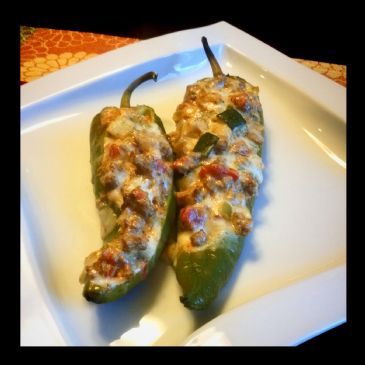 Low-Carb Cheesy Stuffed Poblano Peppers
