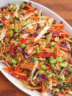 Asian Slaw with Peanut Dressing