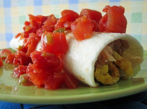 Breakfast Egg, Cheese & Bean Burrito