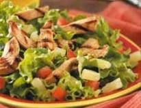 Romaine Salad Topped with Grilled Chicken