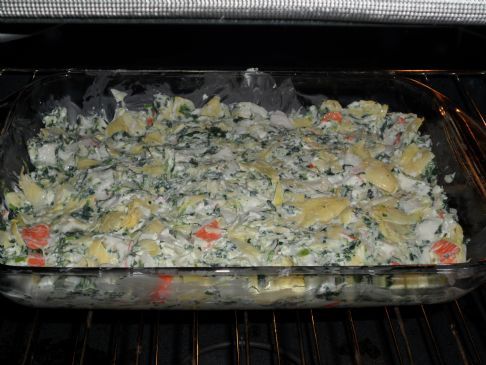 Spinach, Artichoke and Crab dip