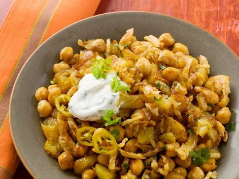 Curried Potatoes and Chickpeas