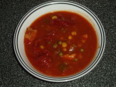 Tomato Vegetable Soup/Stew with Chicken Breast