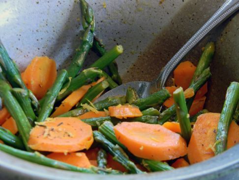 Lemon and Herb Scented Spring Vegetables