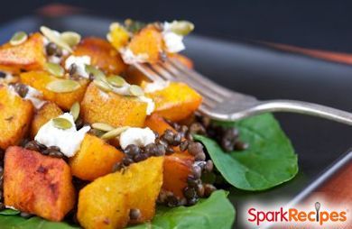 Curried Lentil and Butternut Squash Salad