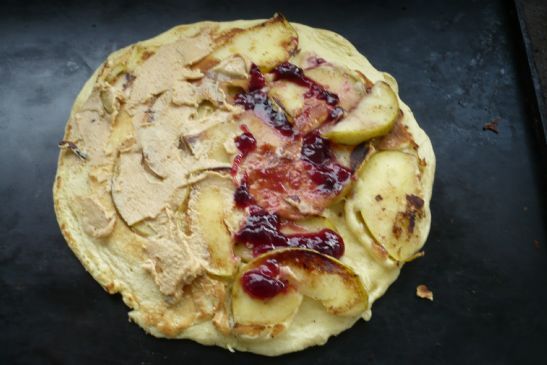 Fancy Pants Fresh Stuffed Peanut Butter and Apple Pancake Sandwich