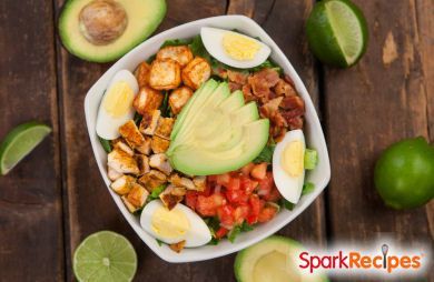 A BLT Salad: Avocado, Bacon, Lettuce and Tomato