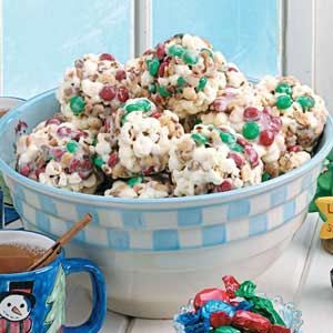 M&M popcorn balls